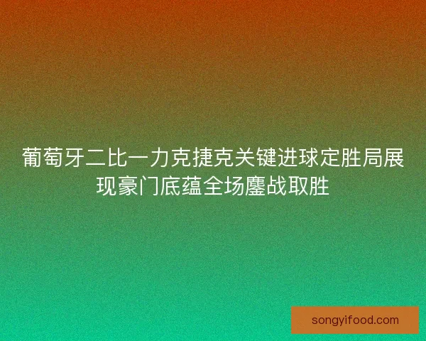 葡萄牙二比一力克捷克关键进球定胜局展现豪门底蕴全场鏖战取胜